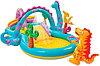 Детский надувной бассейн с горкой Intex "Dinoland" 302х229х112см, арт. 57135
