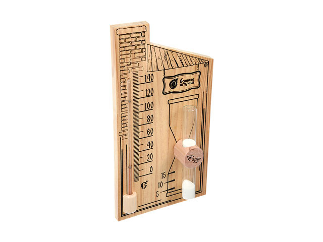 Термометр для бани и сауны с песочными часами 27,8х14х5,3 см, "Банные штучки" (БАННЫЕ ШТУЧКИ) - фото 1 - id-p150528400