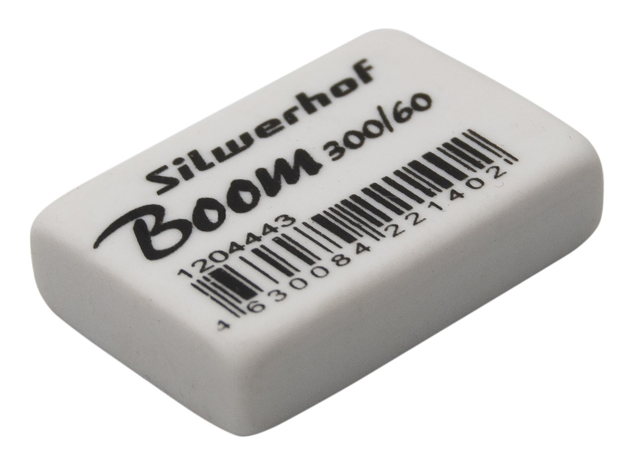 Ластик Silwerhof Boom 26*18,5*8мм, каучук термопластичный белый - фото 1 - id-p150531998