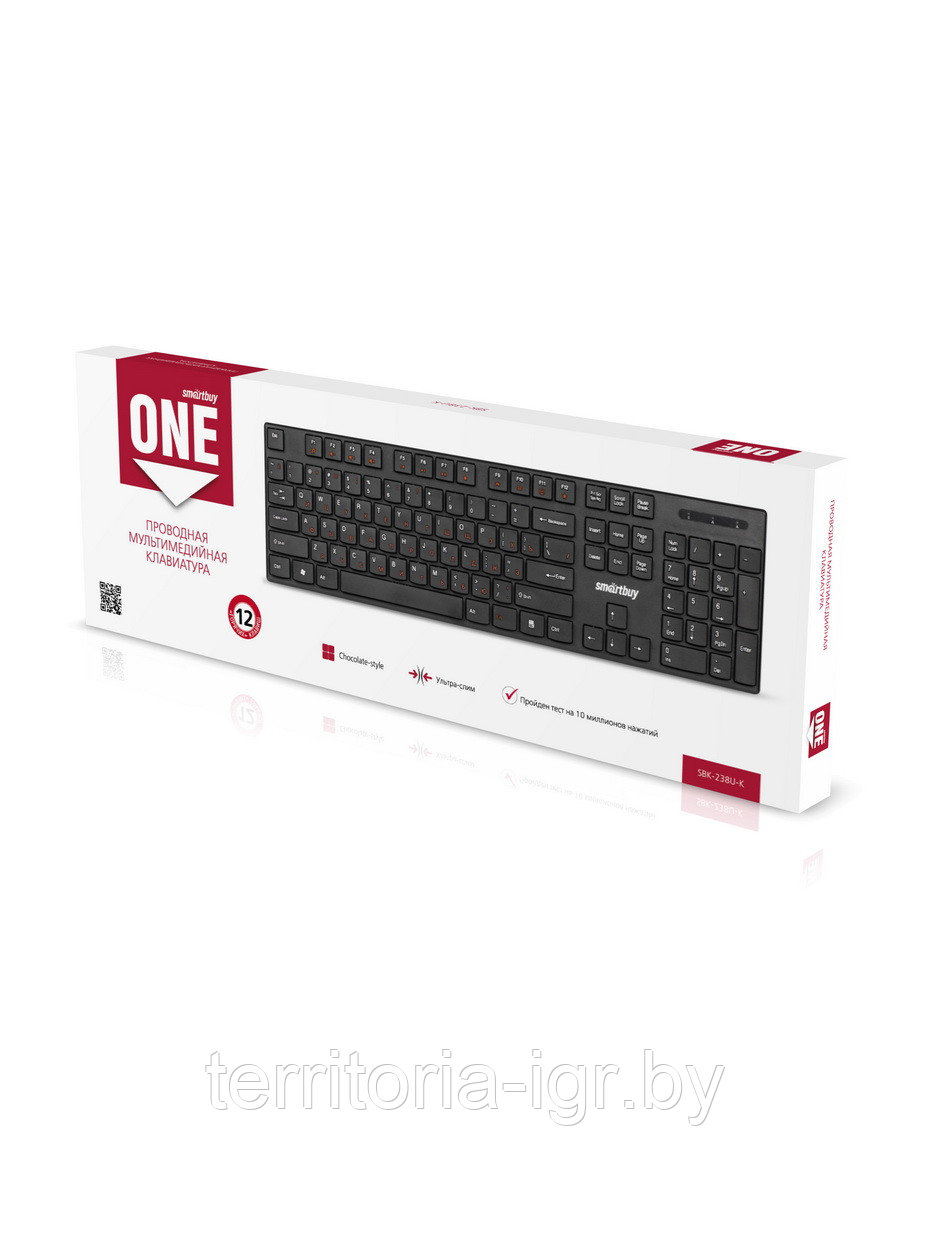 Клавиатура ONE SBK-238U-K черный Smartbuy - фото 1 - id-p150546922