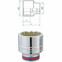 KING TONY Головка торцевая стандартная двенадцатигранная 1", 2&15/16", дюймовая KING TONY 833094S