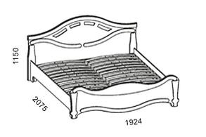 Кровать двойная А-001-1 (180) Александрия фабрики Интермебель, фото 2
