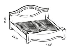 Кровать двойная А-001 (160) Александрия фабрики Интермебель, фото 2