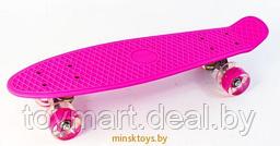 Скейтборд (пенни борд) для девочек - Zippy Board, светящиеся колёса, 120mi