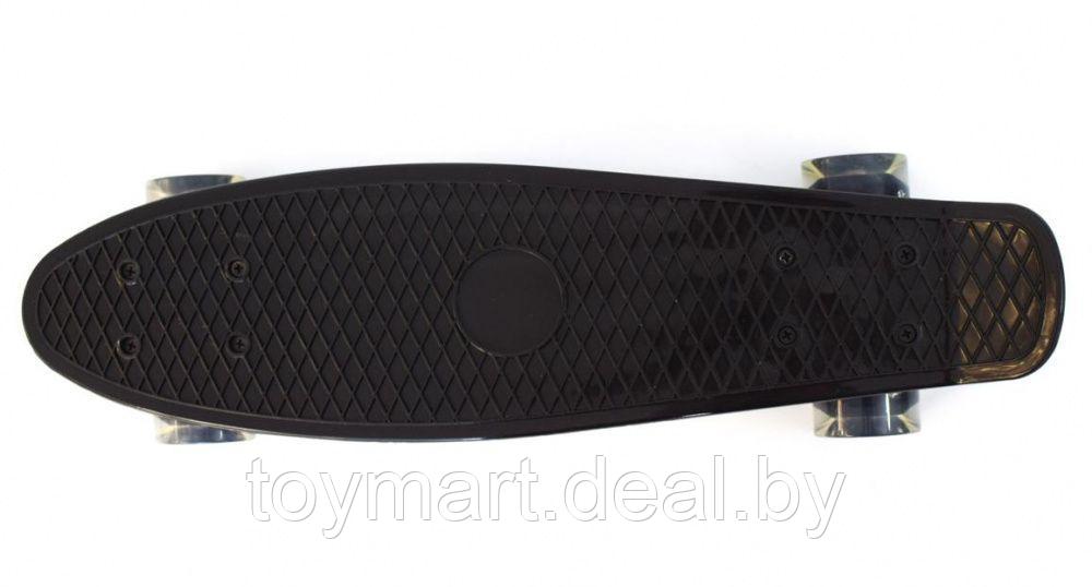 Скейтборд (пенни борд) чёрный - Zippy Board, светящиеся колёса, 120/2mi - фото 3 - id-p150611954