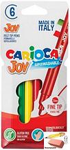 Фломастеры Carioca Joy, 6 цветов, картонный футляр, европодвес