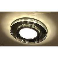 Точечный врезной светильник LBT D0301L-1+LED-серебро (silver) MR16 со светодиодной подсветкой