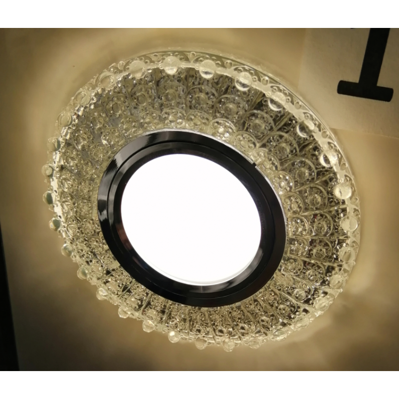 Точечный врезной светильник LBT K1101L-1 прозрачный clear MR16 со светодиодной подсветкой - фото 2 - id-p150635063