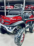 Детский электромобиль RiverToys Mercedes-Benz Unimog Concept P555BP 4WD (камуфляж) полноприводный двухместный, фото 2