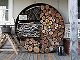 Круглая стойка для складирования и хранения дров (Дровница из листа круглая) Ф950х250мм, фото 3