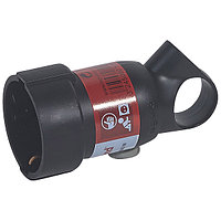 Розетка с ушком 16А 2Р+Е нем. стд., винтовой зажим, пластик, черный