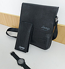 Мужская сумка JEEP + кошелёк+ ПОДАРОК, фото 3