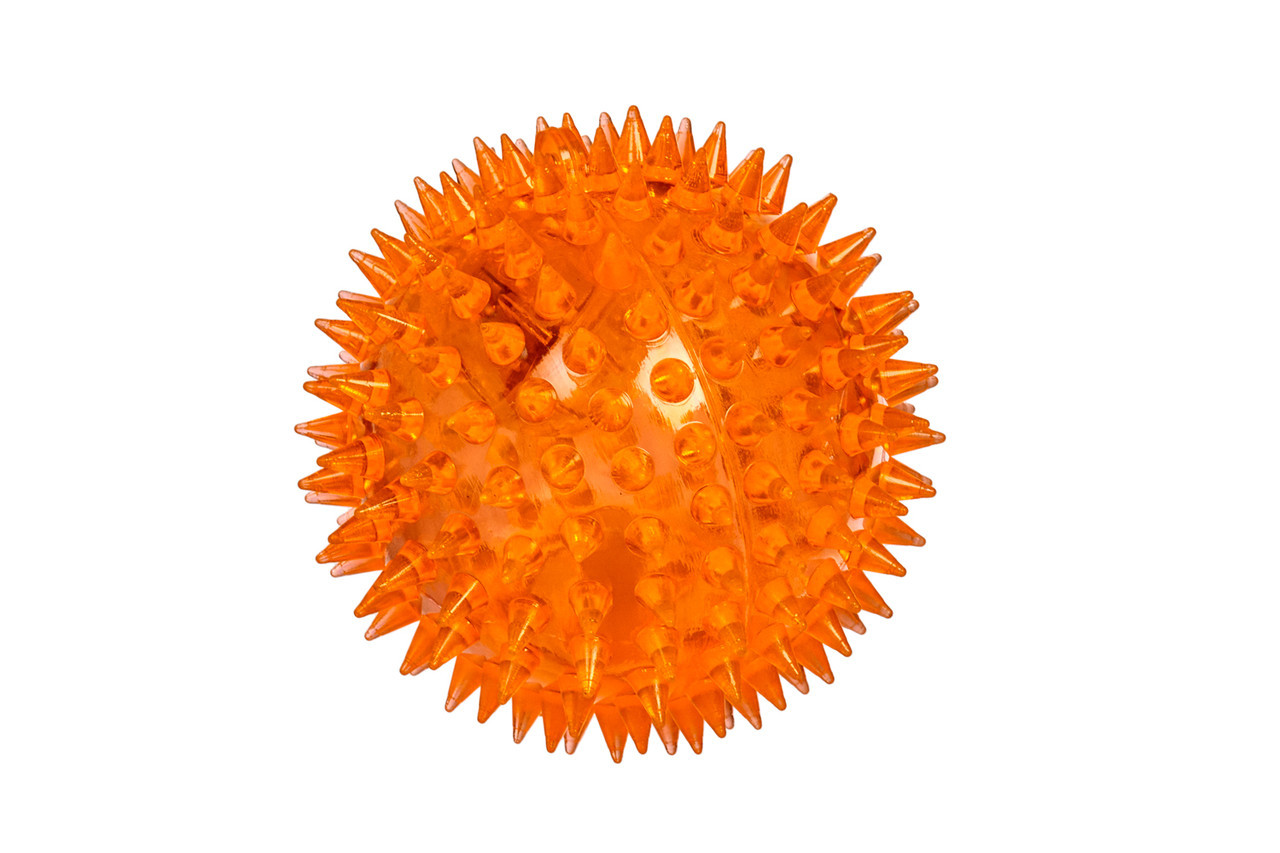 Массажный шарик (7,5 см) с подсветкой Оранжевый