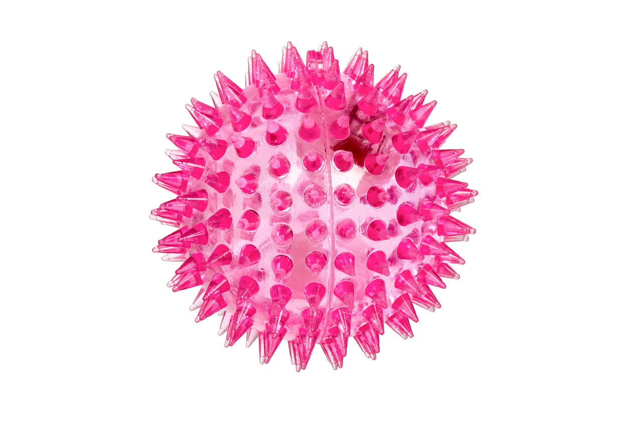 Массажный шарик (7,5 см) с подсветкой Розовый