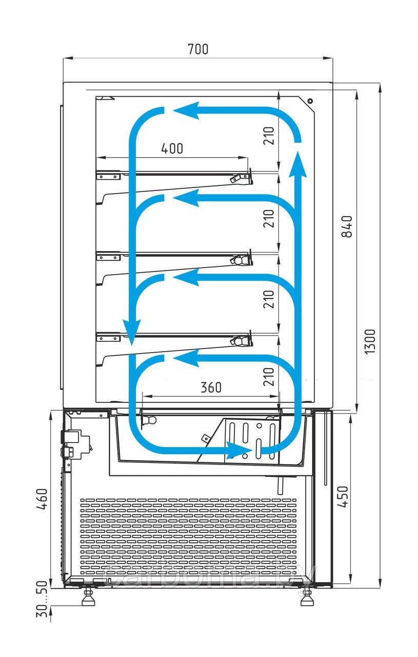 Кондитерская витрина Carboma KC71 (COSMO) KC71-130 VV 0,6-1 - фото 7 - id-p150658294