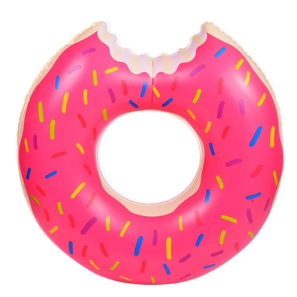 Надувной круг для плавания Пончик розовый, разные размеры! - фото 4 - id-p150662809