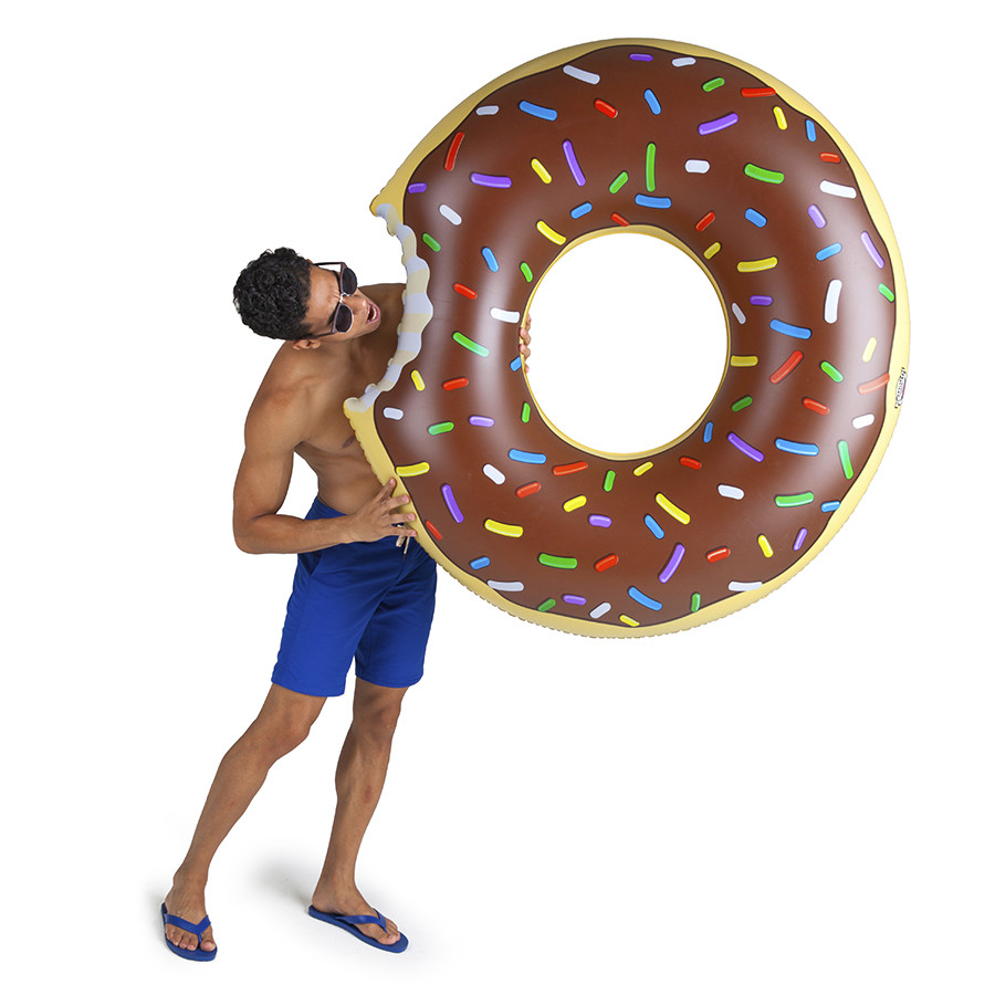 Надувной круг для плавания Пончик шоколадный, разные размеры! - фото 2 - id-p150664748