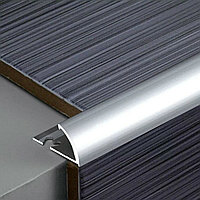 Уголок для плитки из алюминия полукруглый наружный анод. серебро 10мм, длина 270см, фото 1