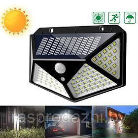 Фонарь с датчиком движения на солнечной батарее 100 LED Solar Interaction Wall Lamp