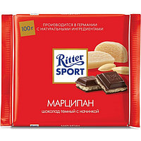 Шоколад RITTER SPORT тёмный с марципаном 100г