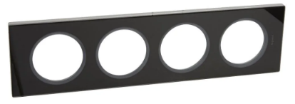Рамка 4-ая (четверная), цвет смальта графит (стекло черное), LEGRAND CELIANE - фото 1 - id-p150679634