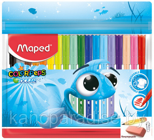 Фломастеры Maped Color Peps Ocean, 18 цветов