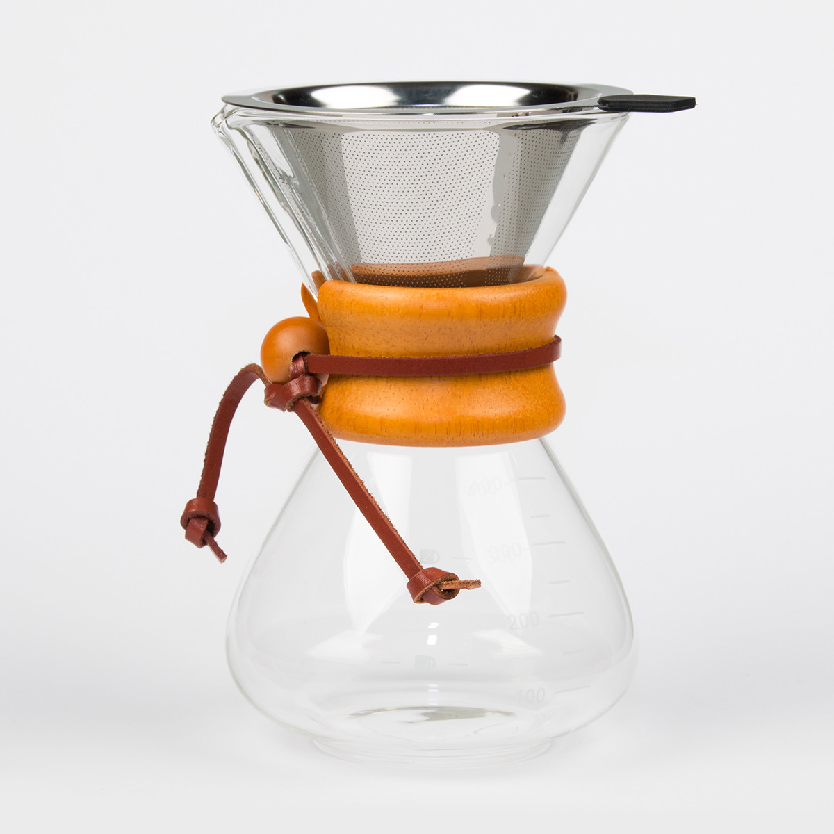 Кофейный стеклянный чайник c фильтром из нержавеющей стали, 400 мл, P.L.- Barbossa - фото 1 - id-p150686587