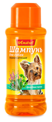 Шампунь для собак кондиционирующий с целебными травами "Amstrel" 120 мл (001407) - фото 1 - id-p150151856