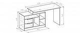 Стол компьютерный Мебель-класс Имидж-3 (Венге/Дуб Шамони), фото 2
