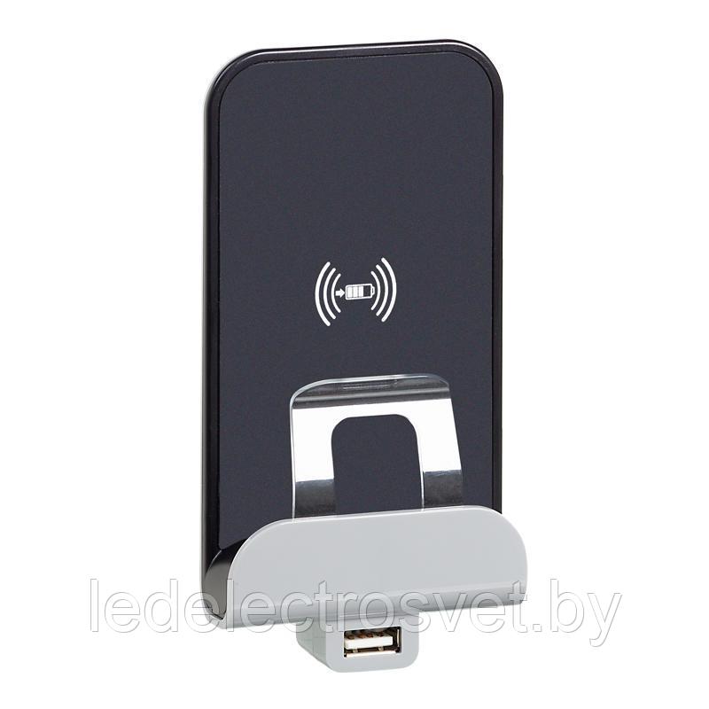 Etika - Беспроводное зарядное устр-во 1A с USB портом 2,4A (белый) - фото 1 - id-p150702499