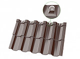Металлочерепица модульная RoofArt Arctica, GreenCoat Pural BT, 0,53мм, скрытое крепление, антрацитовый серый, фото 3