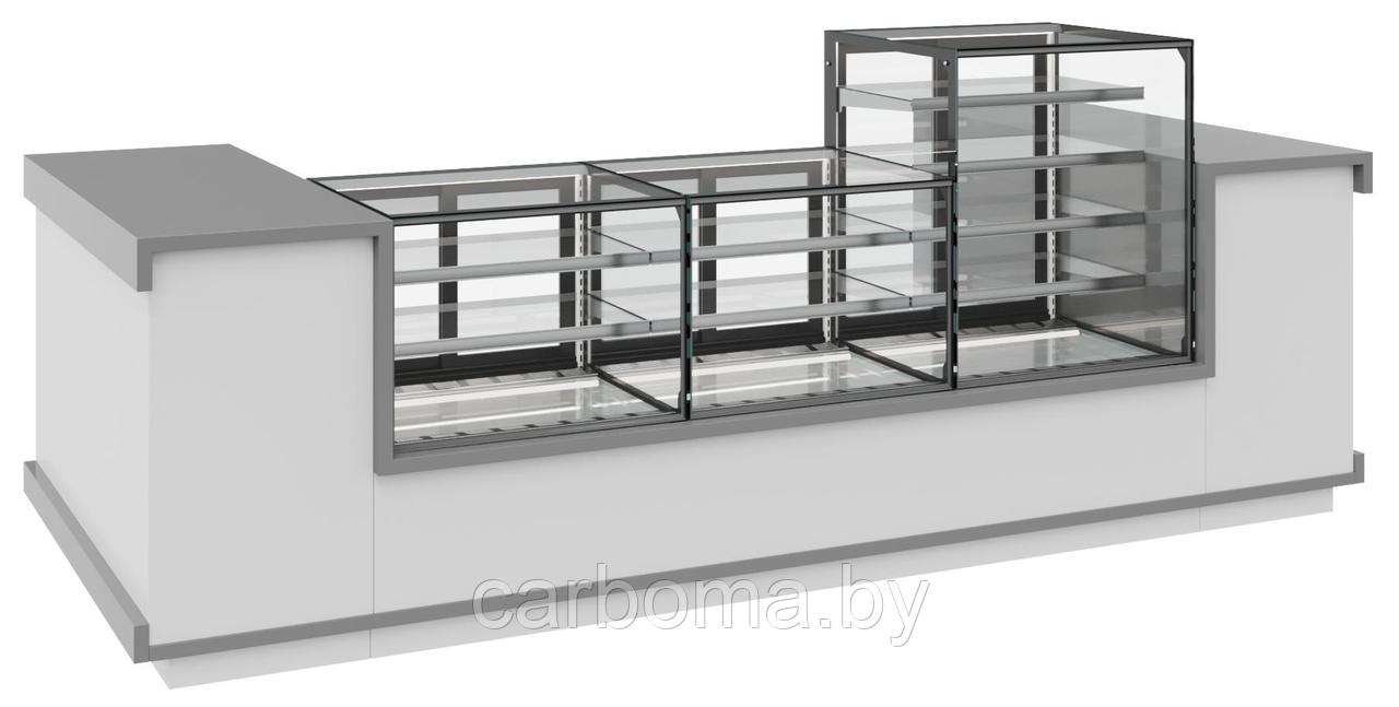 Кондитерская витрина Carboma COSMO KC71-130 VV 1,2-1 BUILT-IN +2...+10