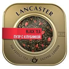 Чай черный LANCASTER китайский пуэр с клубникой, 75 гр.