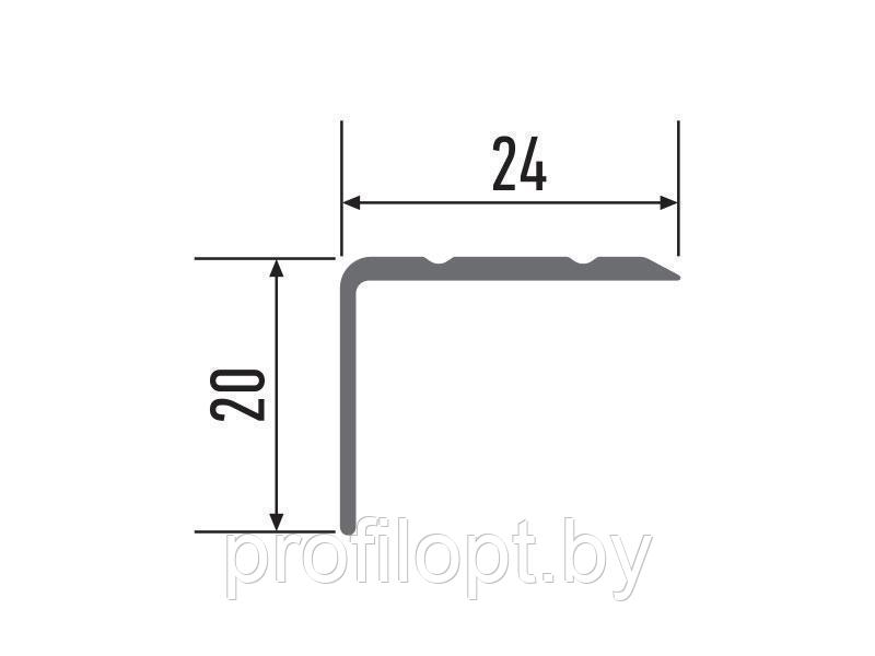 Порог угловой 20*24 мм, дуб ваниль 90 см - фото 3 - id-p150713969