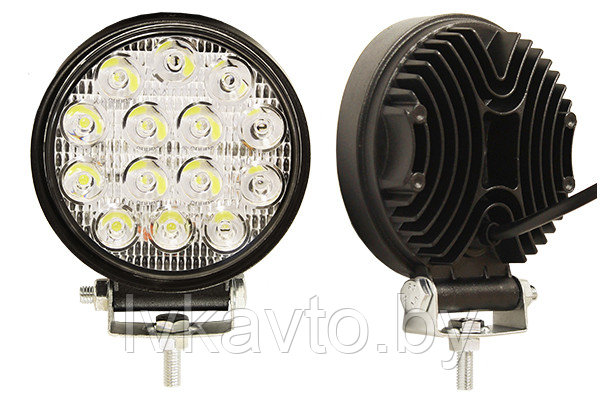 Фара светодиодная п/т и рабочего света, 12-80V, 42W (d=115 мм, 14LED) - фото 1 - id-p150714484