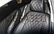 Чехлы на сиденья Lada Granta 2018-2022 лифтбек седан, спинка делится, экокожа черная + РОМБ+черный (, фото 5