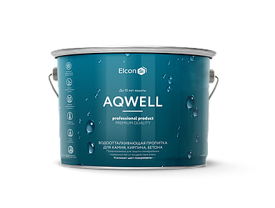 Elcon Aqwell - силиконовый гидрофобизатор с эффектом мокрого камня (9 л)