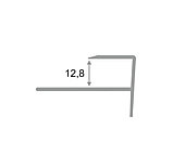 F образный профиль для плитки 12мм серебро, длина 270см, фото 2