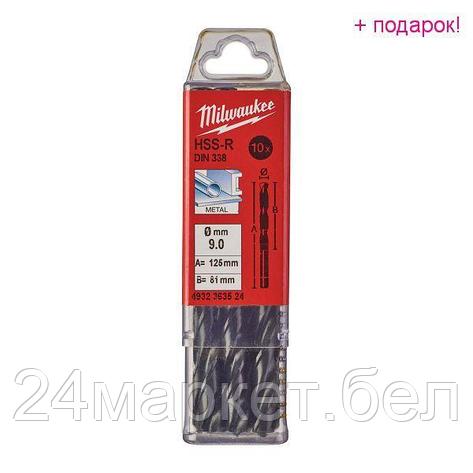 Сверло по металлу HSS-R MILWAUKEE D 9,0x81x125 (10 шт.) 4932363524, фото 2