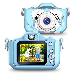 Детский фотоаппарат Childrens Fun Camera Моя первая селфи камера 2 Голубая собачка