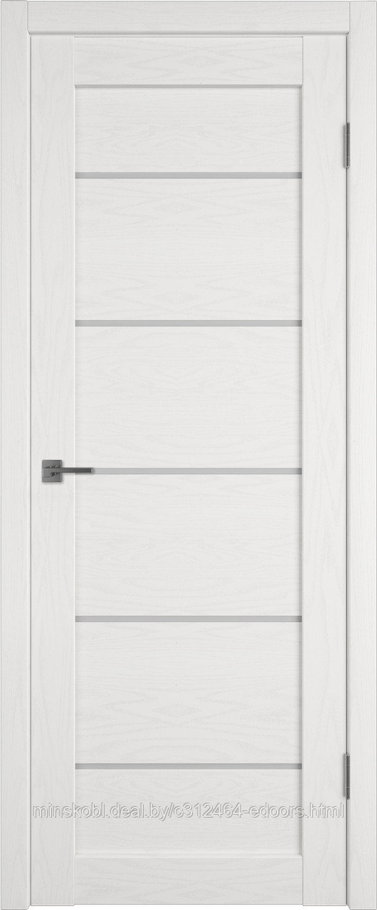 Дверь межкомнатная  Atum Pro Х27 стекло матовое цвет Polar Soft