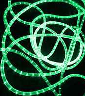 Светодиодный дюралайт Rich LED, 2-х проводной, зеленый, кратность резки 1 метр,  диаметр 13 мм, 24 В, 100 м.