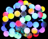Гирлянда Шарики 7.5 м. Rich LED. 50 LED-шариков по 23 мм, соединяемая (до 15 шт.), автосмена цвета RGB, 220 В,