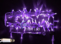 Светодиодная гирлянда Rich LED 10 м, 100 LED, 220 В, соединяемая, влагозащитный колпачок, фиолетовая, белый