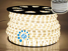 Светодиодный дюралайт Rich LED, 2-х проводной, матовый, теплый белый, кратность резки 1 метр, диаметр 13 мм,