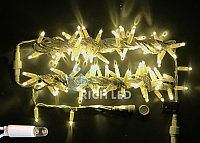 Светодиодная гирлянда Rich LED 10 м, 100 LED, 220 В, соединяемая, влагозащитный колпачок, теплая белая, белый