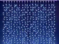 Светодиодный занавес (дождь) Rich LED 2*6 м, влагозащитный колпачок, белый, белый провод,