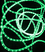 Светодиодный дюралайт Rich LED, 2-х проводной, зеленый, кратность резки 1 метр,  диаметр 13 мм, 220 В, 100 м.