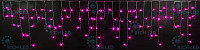 Светодиодная бахрома Rich LED, 3*0.5 м, розовая, прозрачный провод,