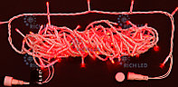 Светодиодная гирлянда Rich LED 10 м, 100 LED, 24 В, соединяемая, красная, белый провод,